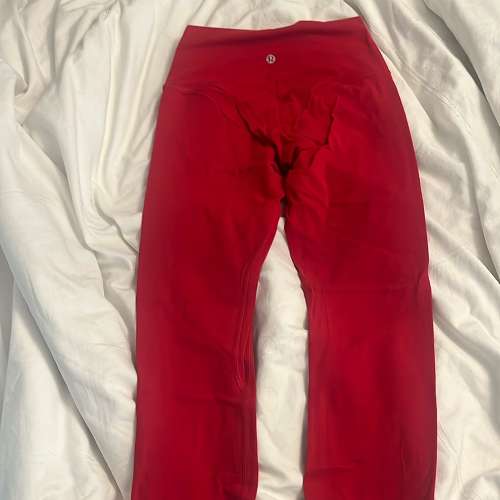 Red lululemon align leggings
